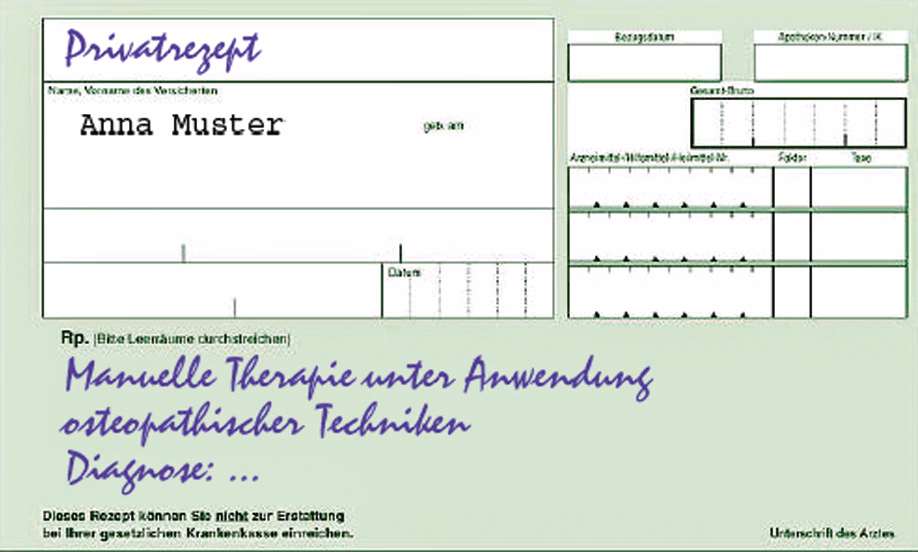 Muster eines Privatrezepts